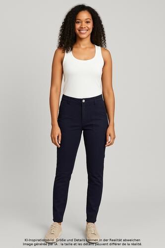 Damen Stoffhose, marineblau, Gr. EU 36, Elasthan, Baumwolle - Second Hand - Kiomi - Modalova