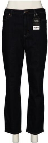 Damen Jeans, marineblau, Gr. EU 42, Elasthan, Baumwolle, Leder, Synthetik - Second Hand - Lands End - Modalova