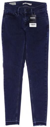 Damen Jeans, blau, Gr. W24 L28, Elasthan, Baumwolle, Leder, Synthetik - Second Hand - Levis - Modalova