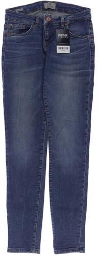 Damen Jeans, blau, Gr. W26 L29, Elasthan, Baumwolle, Leder - Second Hand - LTB - Modalova