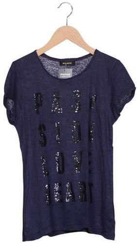 Damen T-Shirt, marineblau, Gr. S, Leinen - Second Hand - Mos mosh - Modalova