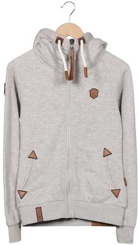 Damen Kapuzenpullover, grau, Gr. S, Baumwolle, Synthetik - Second Hand - Naketano - Modalova