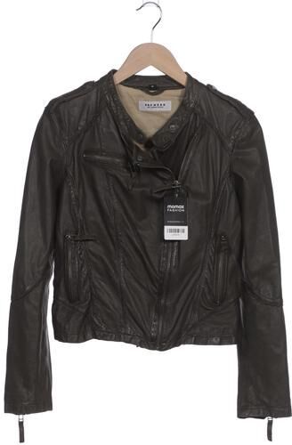 Damen Jacke, grün, Gr. M, Baumwolle, Leder, Synthetik - Second Hand - Oakwood - Modalova