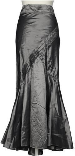 Damen Rock, silber, Gr. EU 34, Seide, Viskose - Second Hand - Peruvian Connection - Modalova