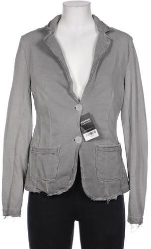 Damen Blazer, grau, Gr. M, Baumwolle - Second Hand - Please - Modalova