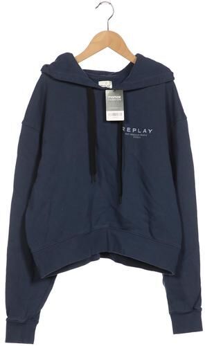 Damen Kapuzenpullover, marineblau, Gr. S, Baumwolle - Second Hand - Replay - Modalova