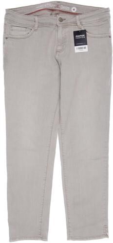 Damen Jeans, beige, Gr. EU 40, Elasthan, Baumwolle, Leder - Second Hand - S. Oliver - Modalova