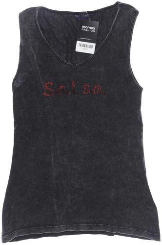 Damen Top, schwarz, Gr. L, Baumwolle - Second Hand - Salsa - Modalova
