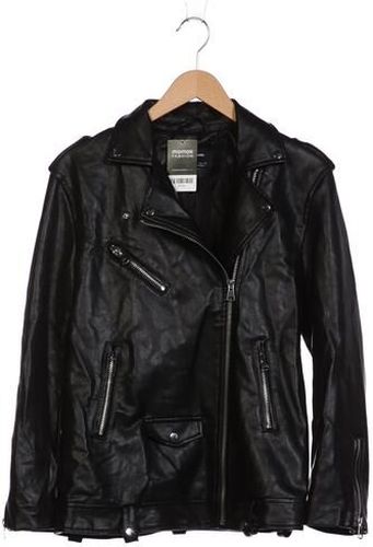 Damen Jacke, schwarz, Gr. M, Baumwolle, Kunstleder, Synthetik, Viskose - Second Hand - Stradivarius - Modalova