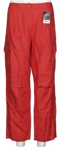 Damen Stoffhose, rot, Gr. EU 46, Leinen - Second Hand - Waschbär - Modalova