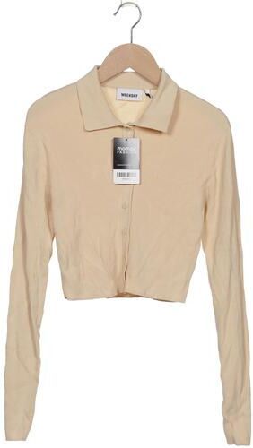 Damen Strickjacke, beige, Gr. S - Second Hand - Weekday - Modalova