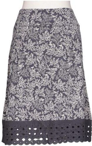 Damen Rock, grau, Gr. EU 38, Elasthan, Baumwolle, Viskose - Second Hand - White stuff - Modalova