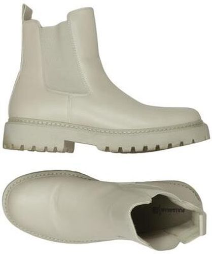 Herren Stiefel, cremeweiß, Gr. EU 45 - Second Hand - Pull & Bear - Modalova