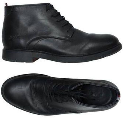 Herren Stiefel, schwarz, Gr. EU 43, Leder - Second Hand - Tommy hilfiger - Modalova