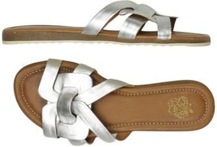 Of Eden Damen Sandale, silber, Gr. EU 36, Leder - Second Hand - Apple - Modalova