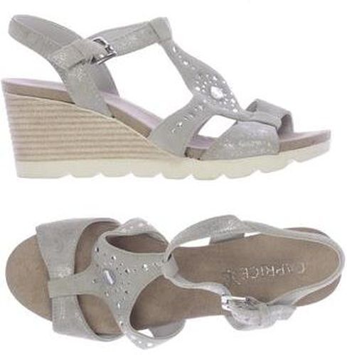 Damen Sandale, grau, Gr. EU 37.5 (UK 4.5), Leder - Second Hand - Caprice - Modalova