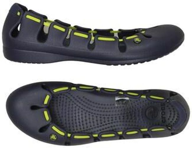 Damen Ballerinas, neon, Gr. EU 40.5 (US 9), Kunstleder - Second Hand - Crocs - Modalova