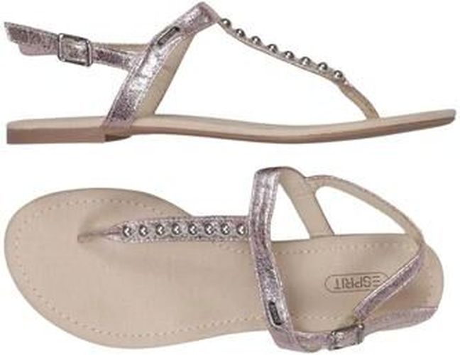 Damen Sandale, silber, Gr. EU 38, Kunstleder - Second Hand - Esprit - Modalova