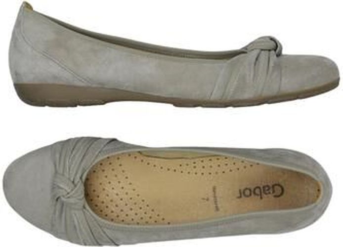 Damen Ballerinas, grau, Gr. EU 40.5 (UK 7), Leder - Second Hand - Gabor - Modalova
