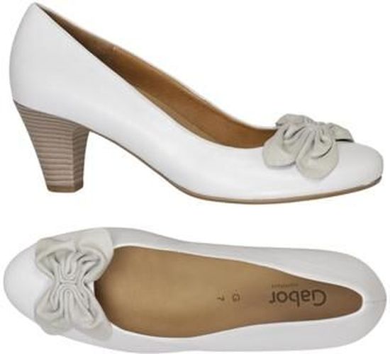 Damen Pumps, weiß, Gr. EU 40.5 (UK 7), Leder - Second Hand - Gabor - Modalova