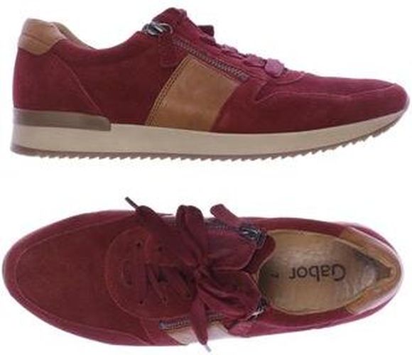 Damen Sneakers, bordeaux, Gr. EU 40.5 (UK 7), Leder - Second Hand - Gabor - Modalova