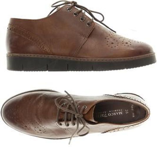 Damen Halbschuh, braun, Gr. EU 36, Leder - Second Hand - Marco tozzi - Modalova