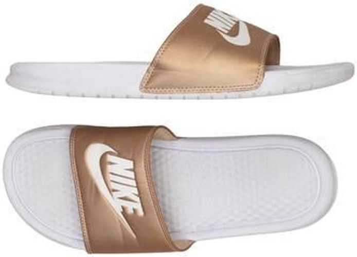 Damen Sandale, gold, Gr. EU 42 - Second Hand - Nike - Modalova