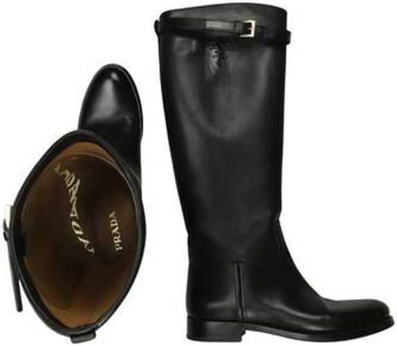 Damen Stiefel, schwarz, Gr. EU 39.5 - Second Hand - Prada - Modalova