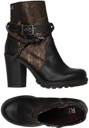 Damen Stiefelette, schwarz, Gr. EU 37, Leder - Second Hand - Replay - Modalova