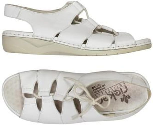 Damen Sandale, weiß, Gr. EU 38, Leder - Second Hand - Rieker - Modalova