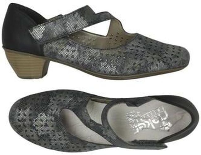 Damen Pumps, silber, Gr. EU 39, Leder - Second Hand - Rieker - Modalova