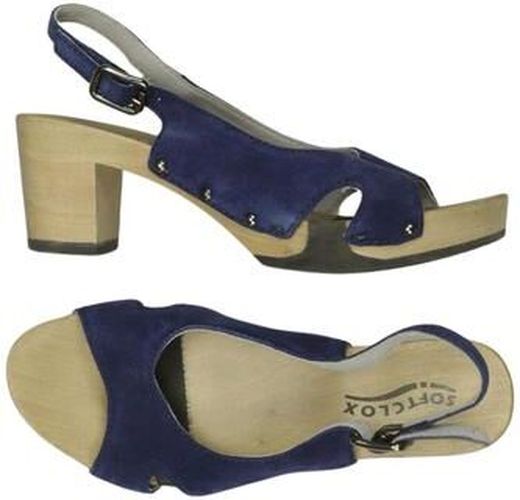 Damen Sandale, marineblau, Gr. EU 39, Leder - Second Hand - Softclox - Modalova