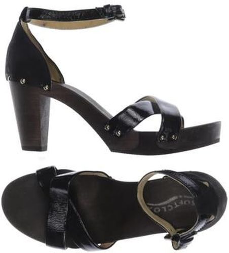 Damen Sandale, schwarz, Gr. EU 39, Leder - Second Hand - Softclox - Modalova