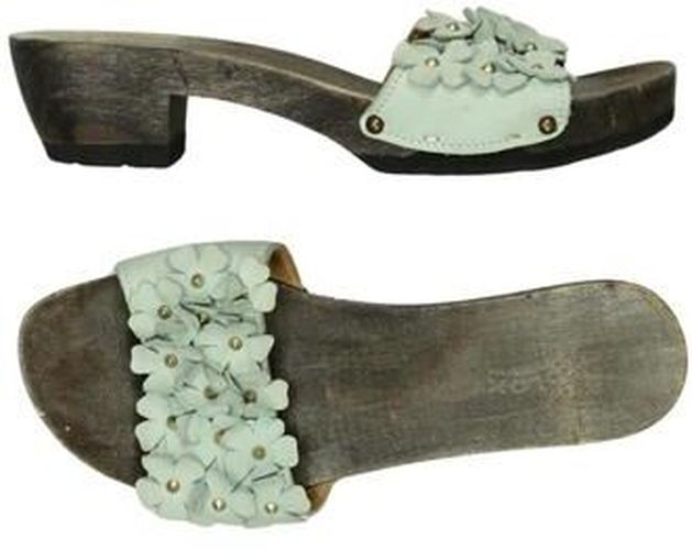 Damen Sandale, hellblau, Gr. EU 38, Leder - Second Hand - Softclox - Modalova