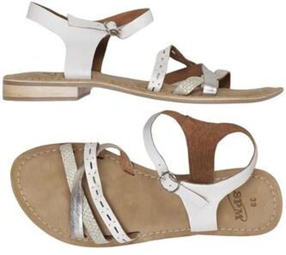 Damen Sandale, weiß, Gr. EU 39, Leder - Second Hand - Spm - Modalova