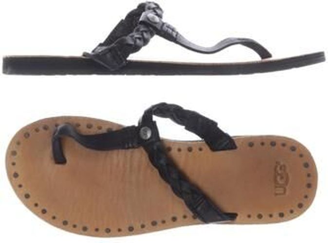 Damen Sandale, schwarz, Gr. EU 37, Leder - Second Hand - Ugg - Modalova