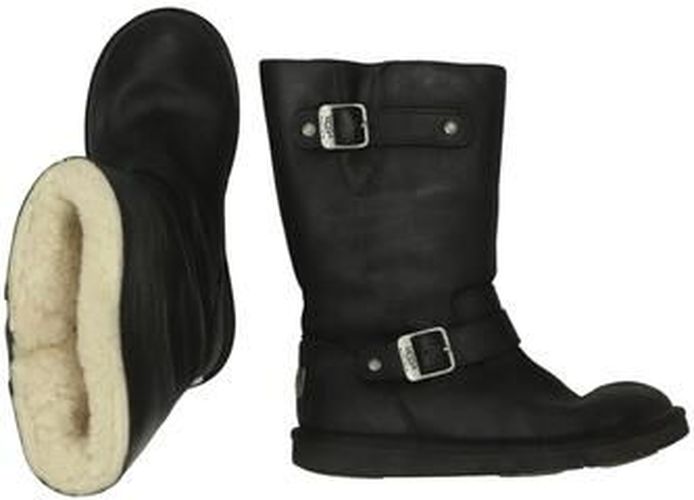 Damen Stiefel, schwarz, Gr. EU 37, Leder - Second Hand - Ugg - Modalova