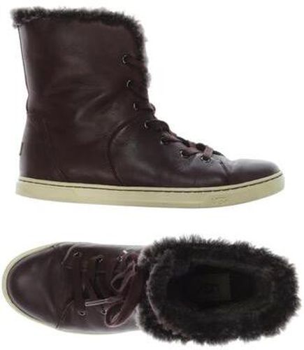 Damen Stiefelette, bordeaux, Gr. EU 40, Leder - Second Hand - Ugg - Modalova