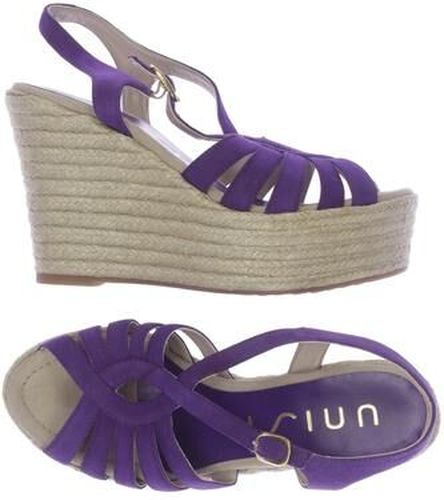Damen Sandale, flieder, Gr. EU 38, Leder - Second Hand - Unisa - Modalova