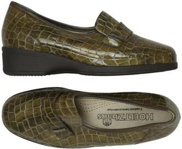 Damen Halbschuh, grün, Gr. EU 37.5 (UK 4.5), Leder - Second Hand - Waldläufer - Modalova