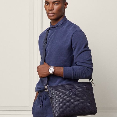 Woven Calfskin Messenger Bag - Purple Label - Modalova