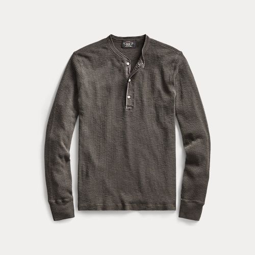 Waffle-Knit Cotton Henley - RRL - Modalova