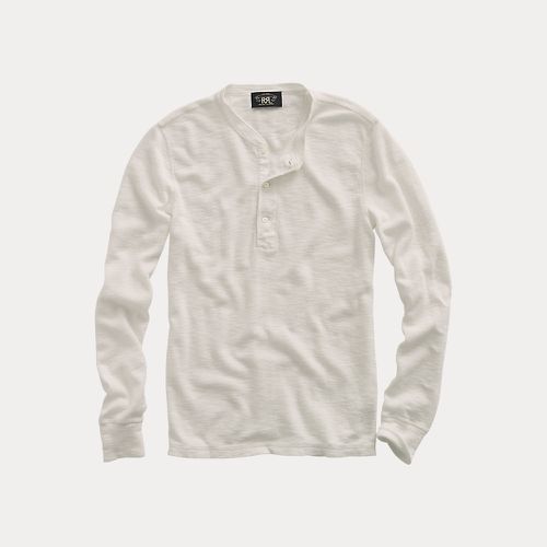 Waffle-Knit Henley Shirt - RRL - Modalova