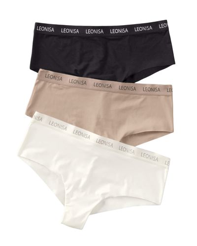 Pack contrast waistband soft cheeky panties - Leonisa - Modalova