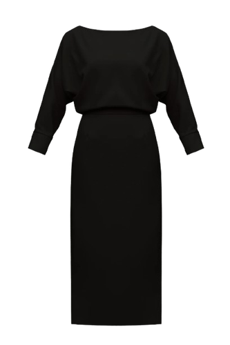 AGALIA black work to evening off-the-shoulder midi dress - UNDRESS - Modalova