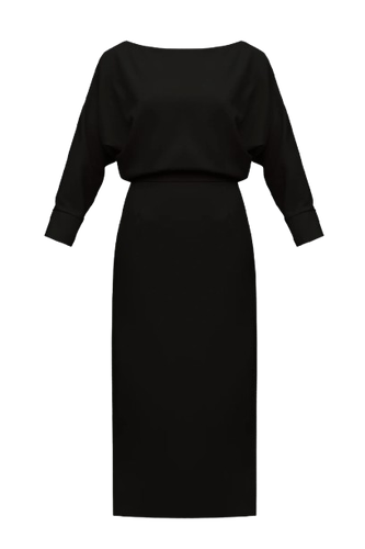 AGALIA black work to evening off-the-shoulder midi dress - UNDRESS - Modalova