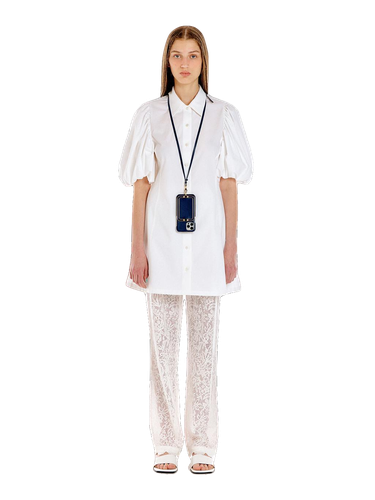 Umbria Mini Shirt Dress - White - EENK - Modalova