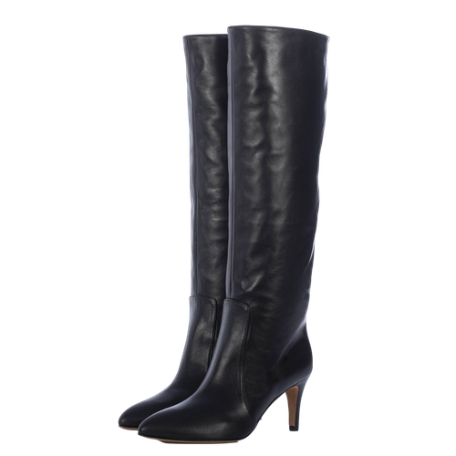 TORAL BLACK LEATHER TALL BOOTS - Toral - Modalova