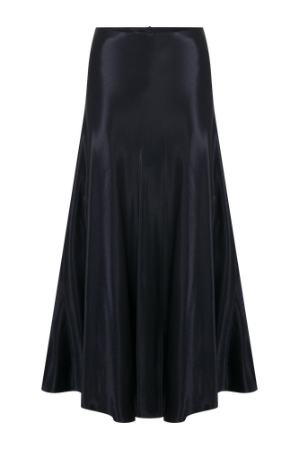 Lia Satin Maxi Skirt in Black - Nazli Ceren - Modalova