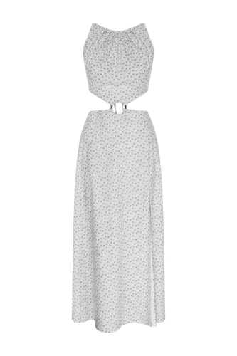 Eloise Ring Embellished Cotton Dress - Nazli Ceren - Modalova